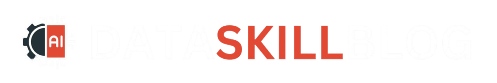 DataSkillBlog logo featuring "AI" inside a microchip icon, with "DATA" and "BLOG" in bold uppercase letters and "SKILL" highlighted in red...